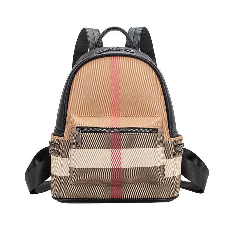 Plaid Fashion Mini Classic College Book Women's Backpack