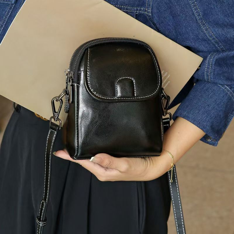 Leather Genuine Vertical Fashion Clothing Matching At Home Mobile Phone Bag