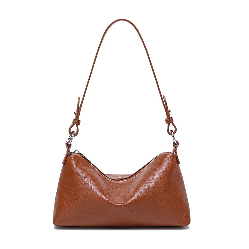 Genuine Leather Advanced Layer Cowhide Fashion Underarm Bag