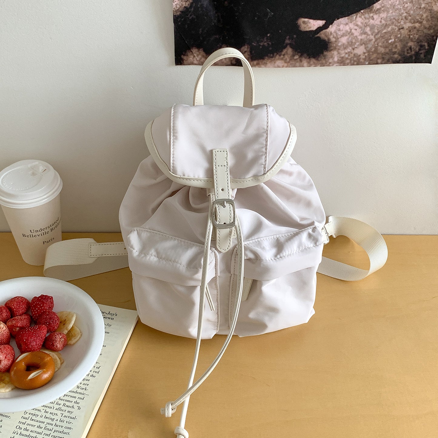 Women's Korean Style Commuter Lightweight Fashion Nylon Backpacks