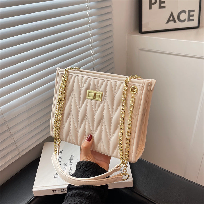 Women's Rhombus High Quality Summer Fashion Chain Personality Tote Bag