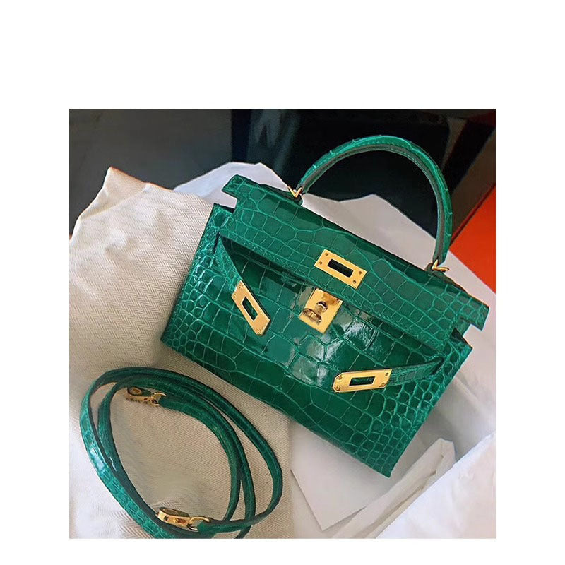 Women's Genuine Leather Second Generation Crocodile Pattern High-grade Women's Handbag