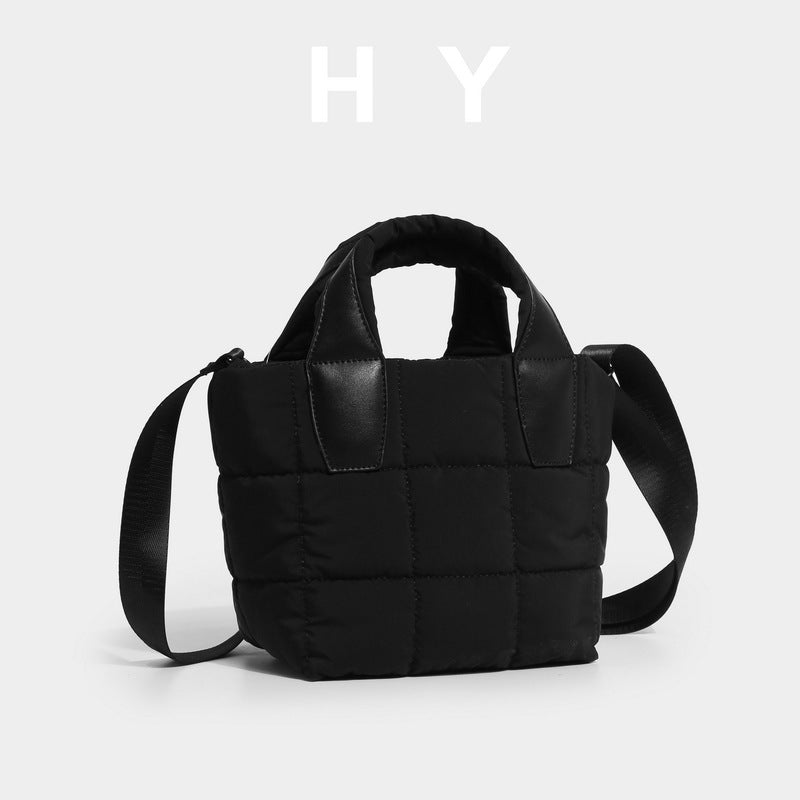 Women's Simple Lightweight Nylon Down Feel Diagonal Women's Handbag