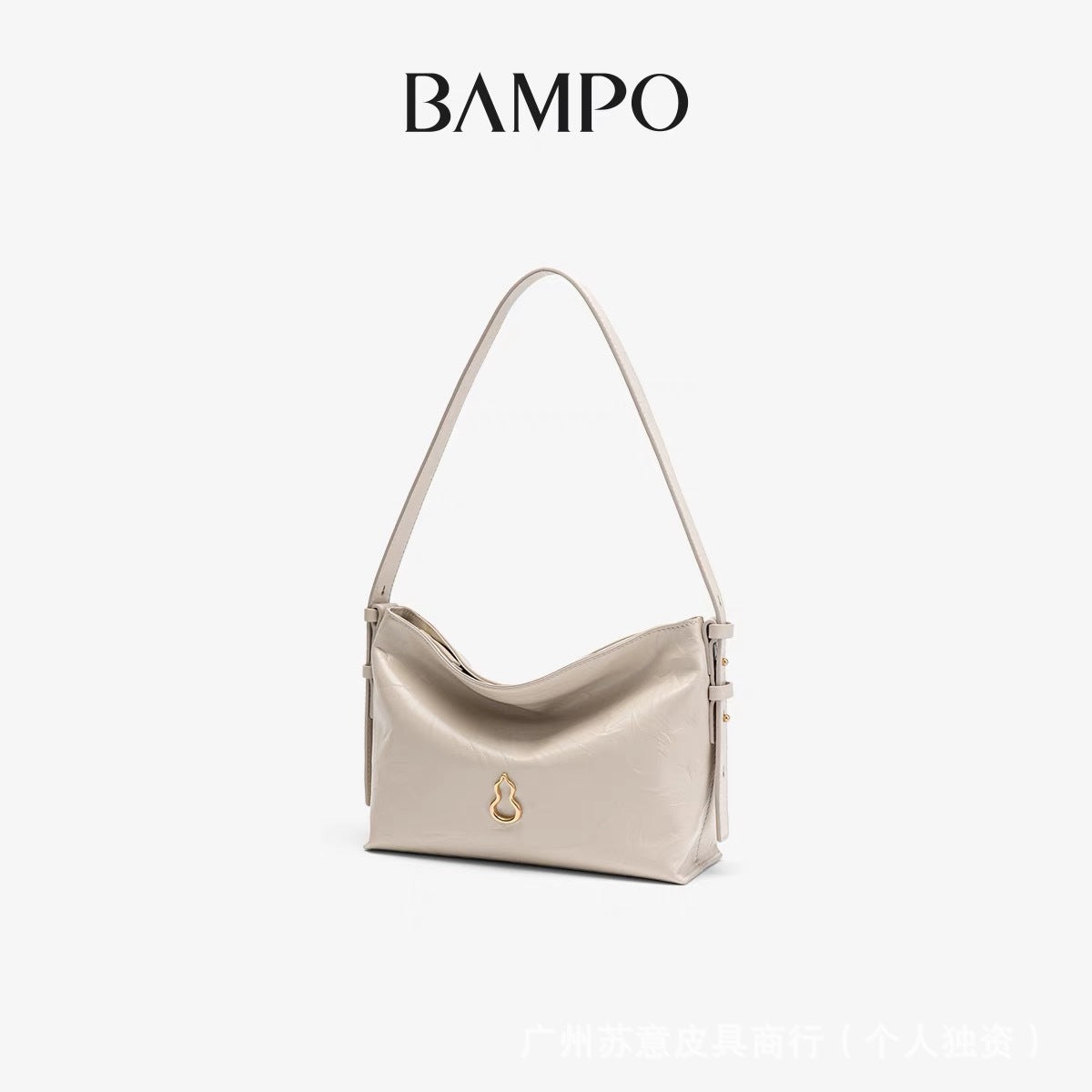 Half Slope Cotton Medium First Layer Cowhide Underarm Bag
