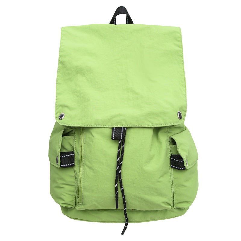 Korean Style Niche Simple Solid Color Female Large Backpacks