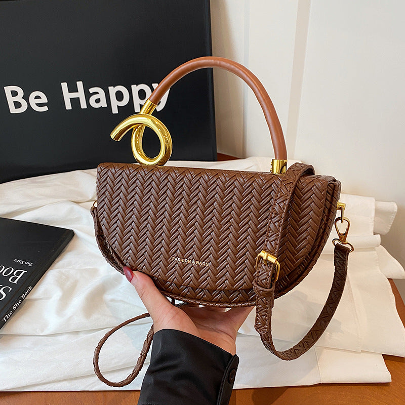 Women's Saddle Light Luxury High Sense Niche Personality Women's Shoulder Bag