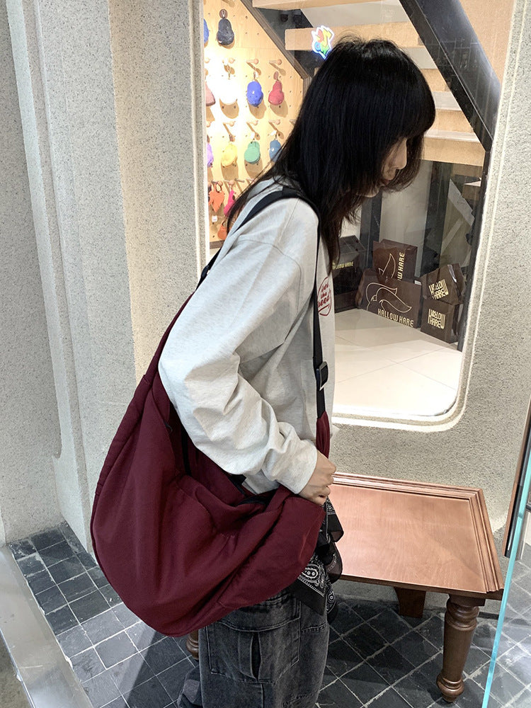 Women's Ge Early Autumn Big Simple Oxford Cloth Dumpling Large Capacity Shoulder Bags