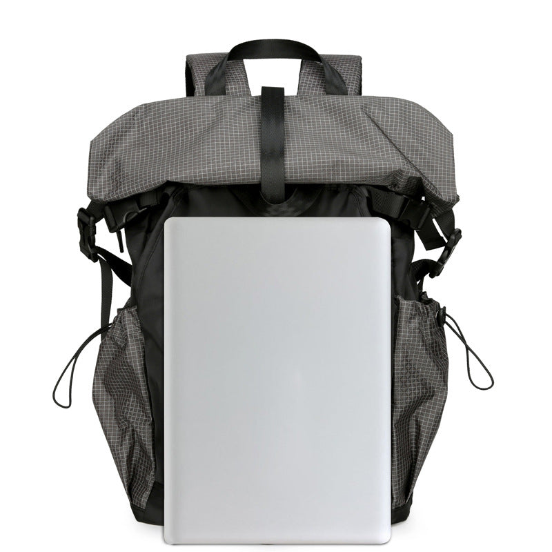 Men's Cycling Foldable Curved Edge Mechanical Style Male Leisure Backpack