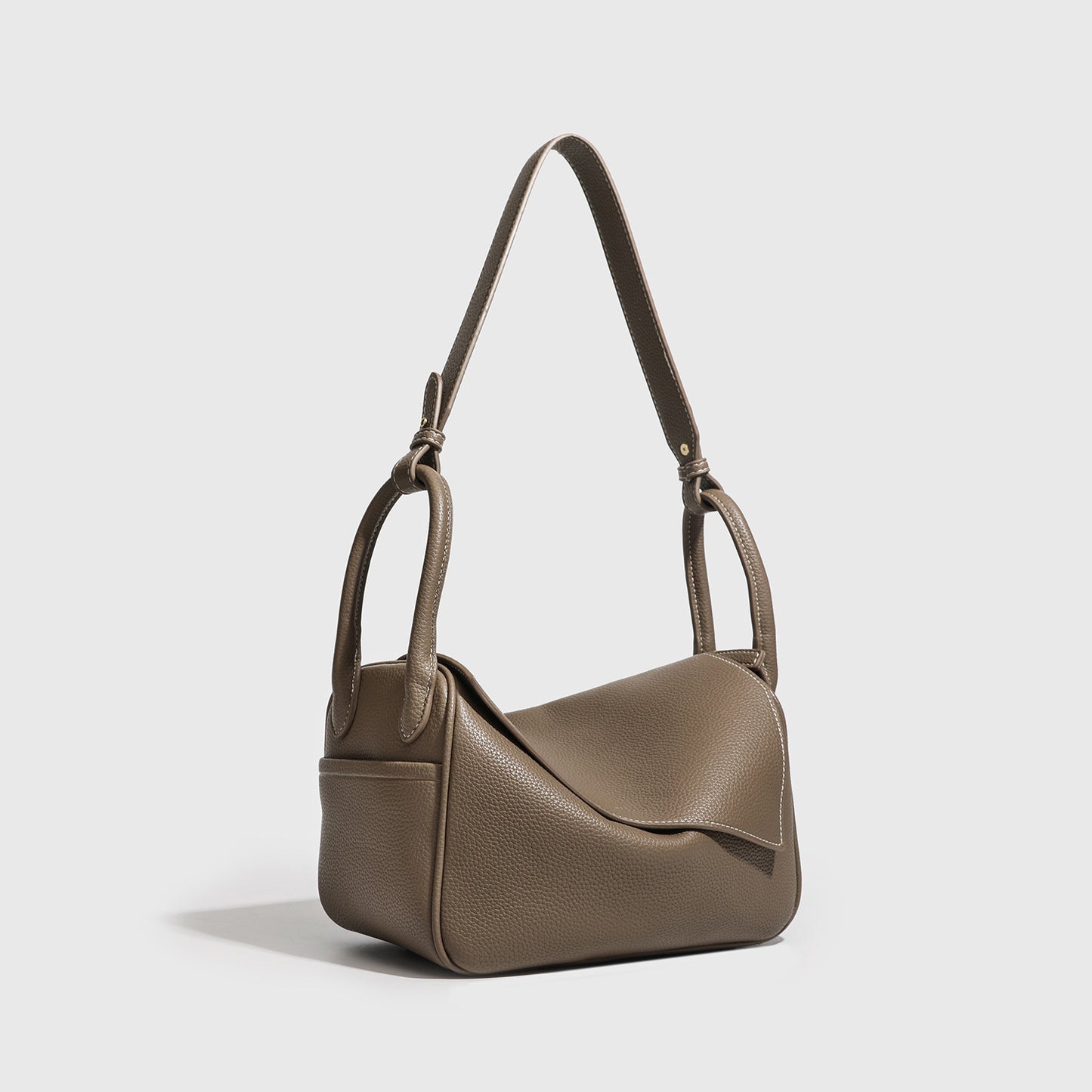Ingot Black Leather Pillow Niche High-grade Underarm Bag