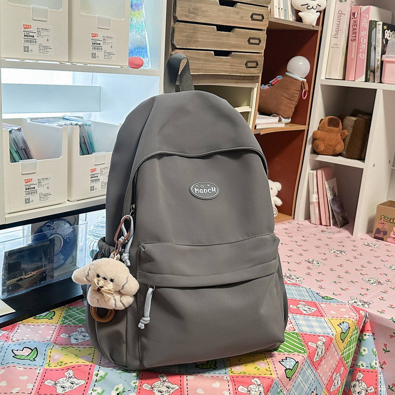 Nylon Waterproof Junior High Lightweight Simple Leisure Backpack