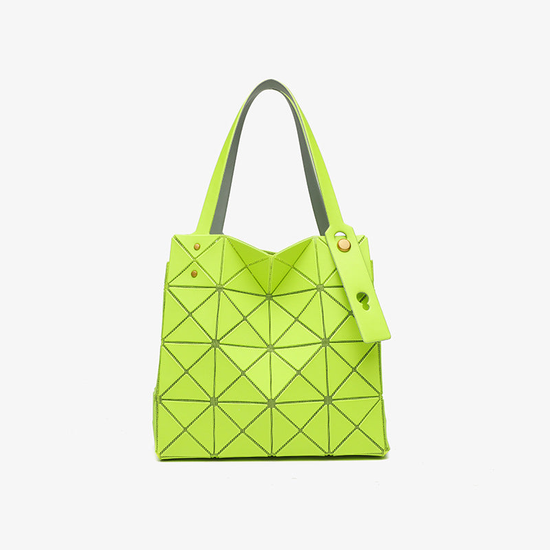 Women's Trendy Diamond Geometric Rhombus Box Triangle Glossy Handbags