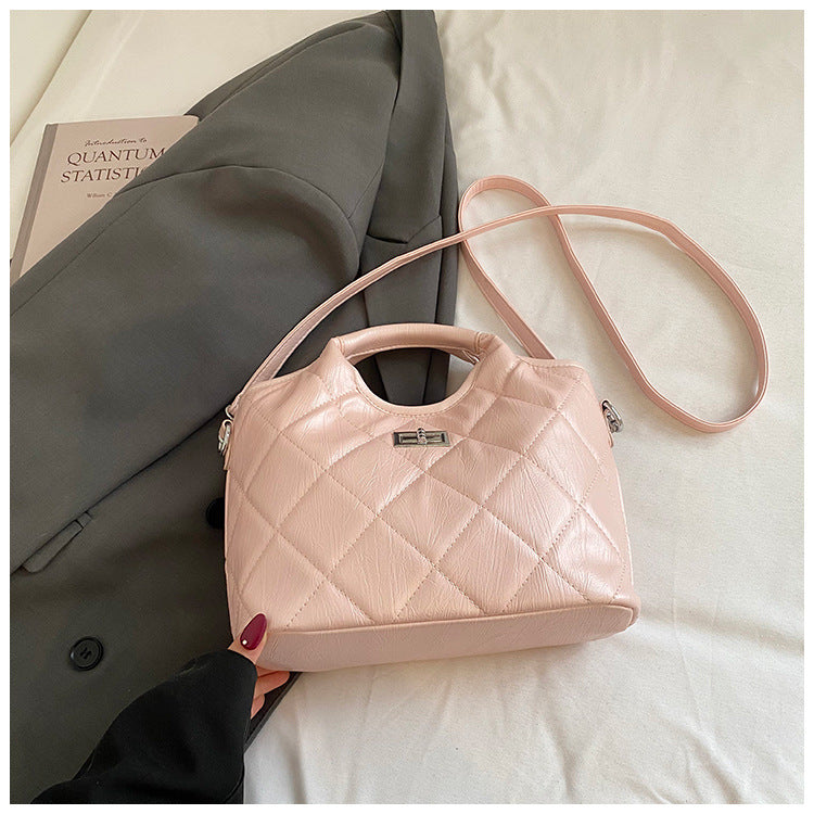 Durable Innovative Women's Korean Rhombus Commuter Bucket Bag