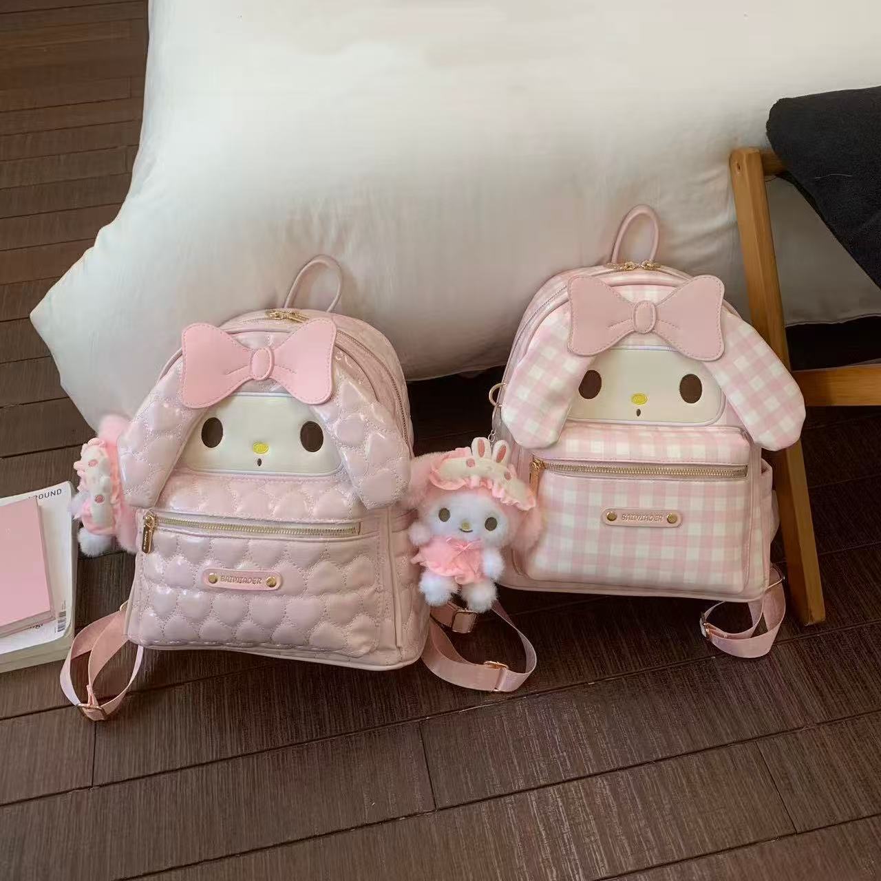 Korean Heart Bow Melody Female Sweet Women's Backpack