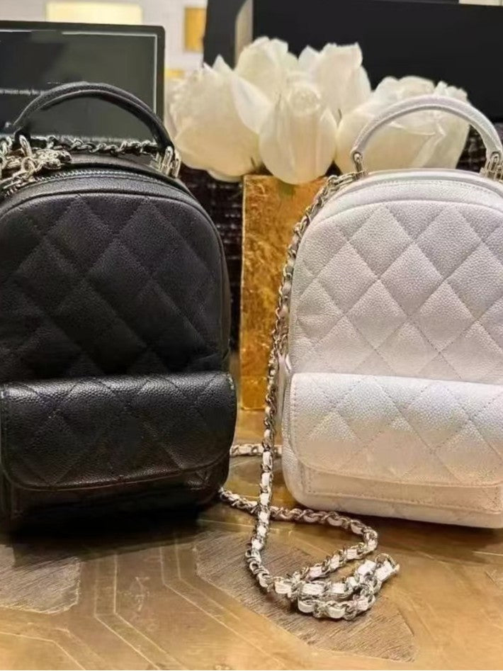 Women's Version Classic Style Genuine Leather Diamond Bags
