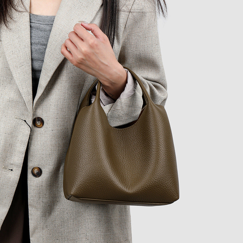 Fashion Commuter Retro Minority Advanced Texture Soft Women's Handbag