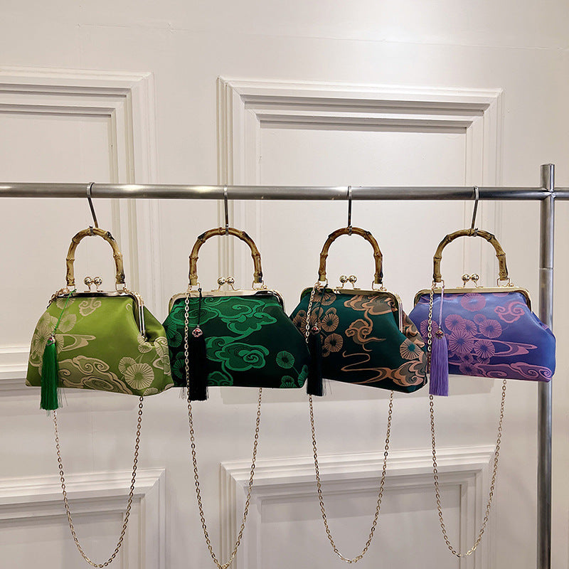Women's Chinese Style Embroidery Clutch Advanced Chain Large Capacity Women's Shoulder Bag