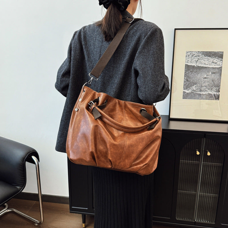 Women's Retro High-grade Loose Large Capacity Portable Women's Shoulder Bag