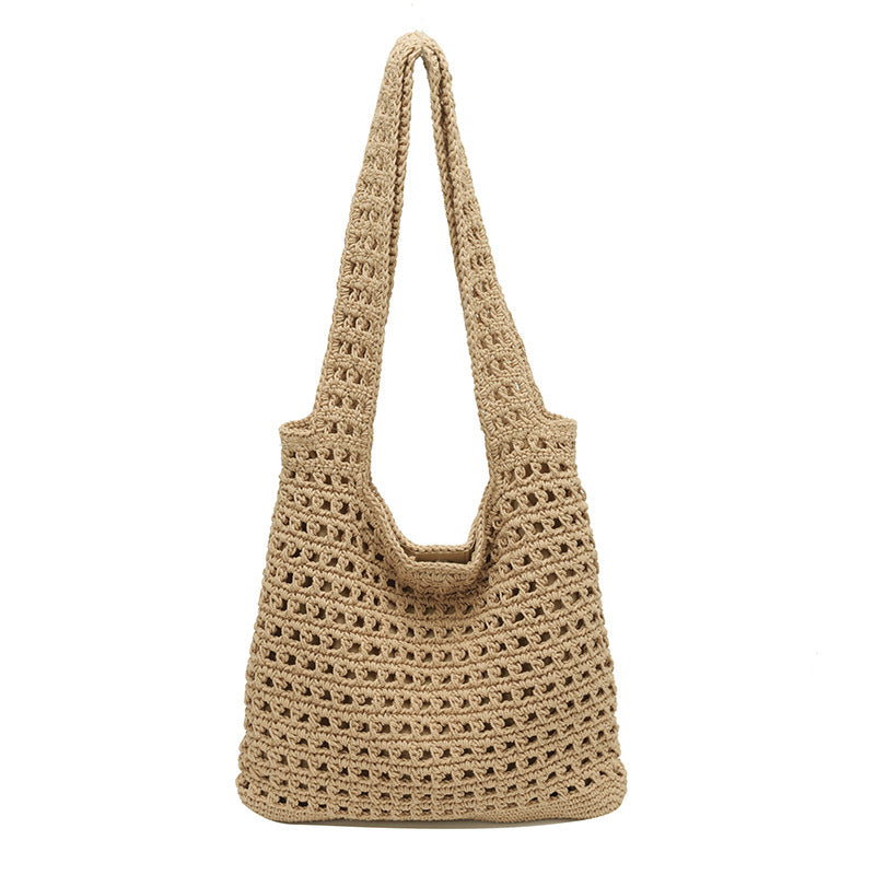 Women's Idle Style Summer Fashion Hand-woven Large Capacity Tote Bag