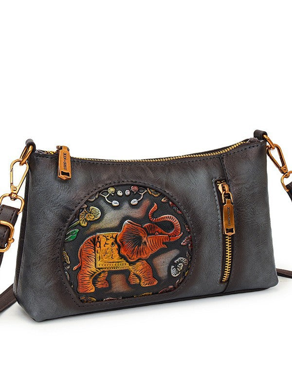 Retro National Style Large Capacity Boston Women's Shoulder Bag