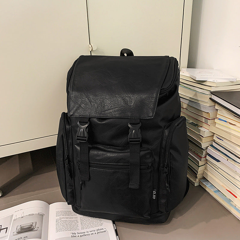 Women's & Men's Business Computer Soft Leather Fashion Commuter Large Backpacks