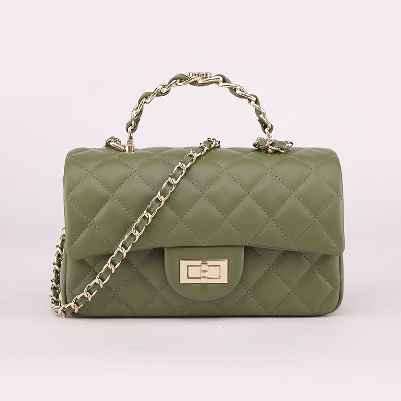 Classic Style Rhombus Chain Jelly Sweet Cute Lady Phone Bags