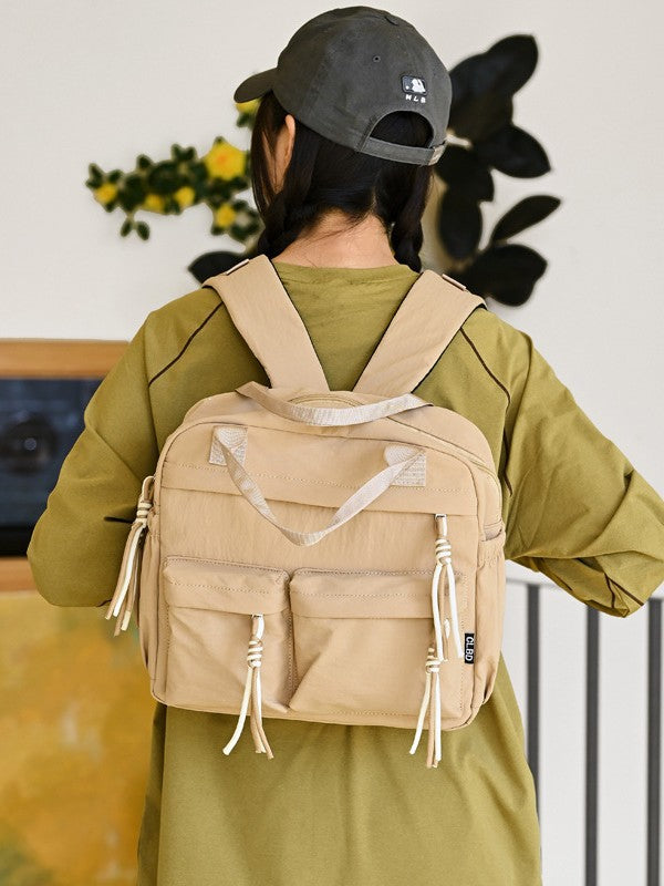 Women's & Men's Simple Design Sense Commuter Double Fashion Leisure Backpack