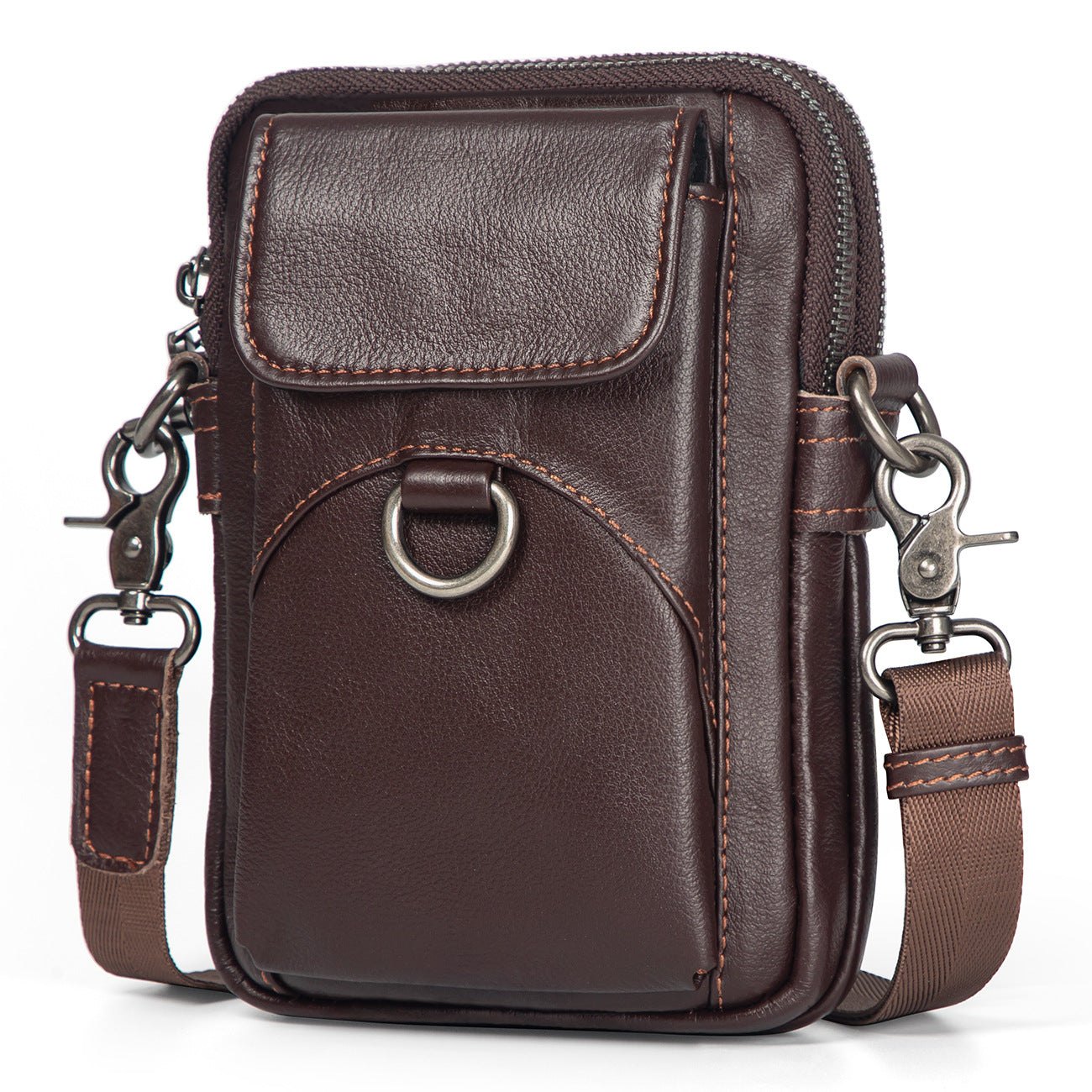 Leather First Layer Retro Simple Fashion Mobile Phone Bag