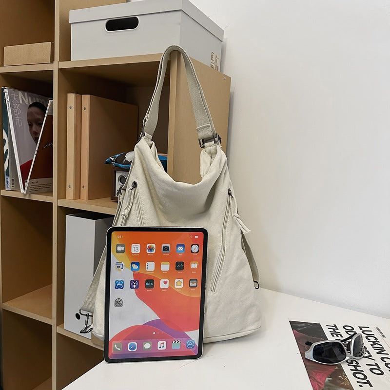 Durable Women's Canvas Large Capacity Commuter Tote Bag
