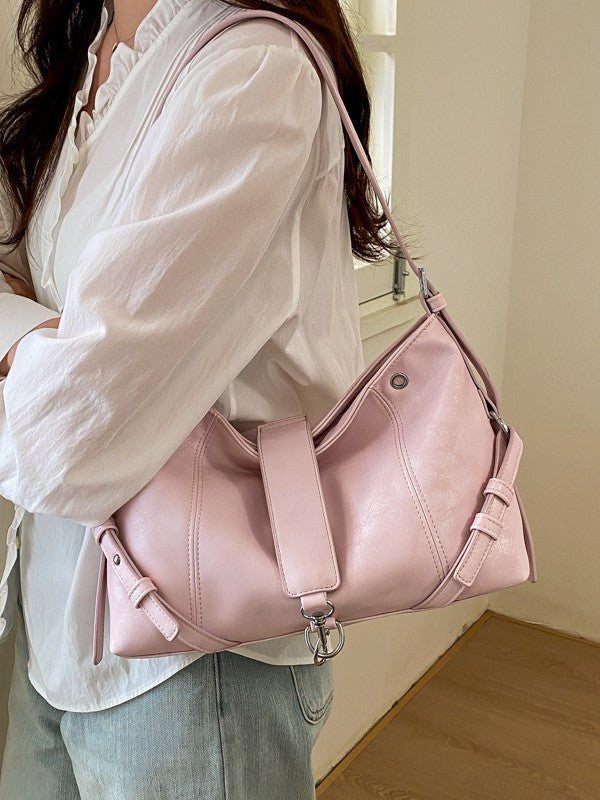 Women's Niche Large Capacity Commuter Locomotive Style Women's Shoulder Bag