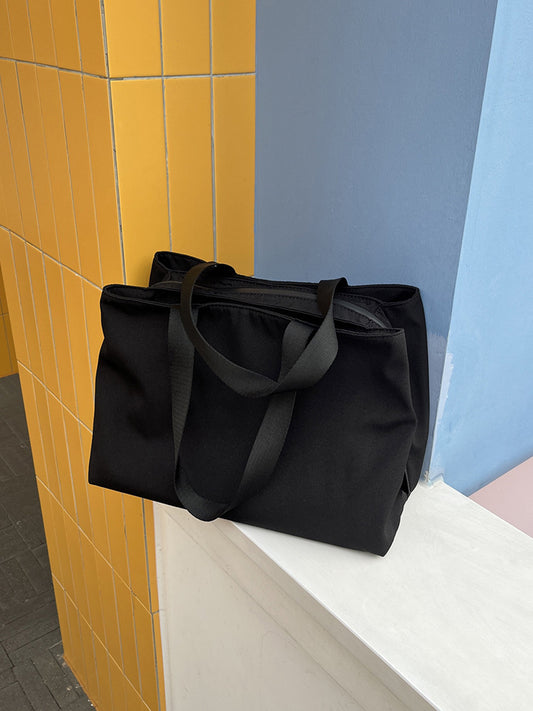 Women's Large Nylon Cloth Commuter Capacity Computer Shoulder Bags