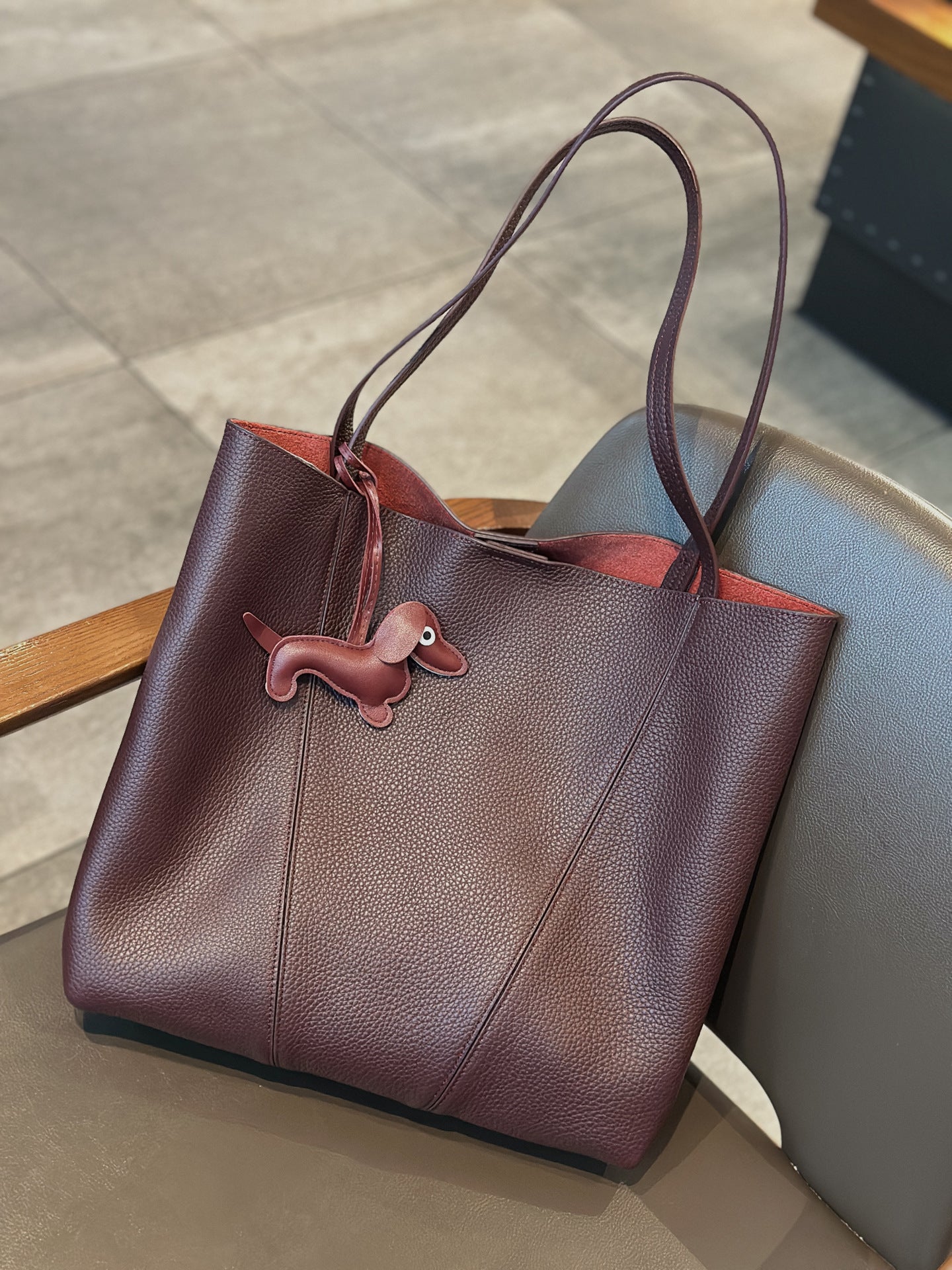 Women's Shopping Large Capacity Idle Style Genuine Leather Women's Shoulder Bag
