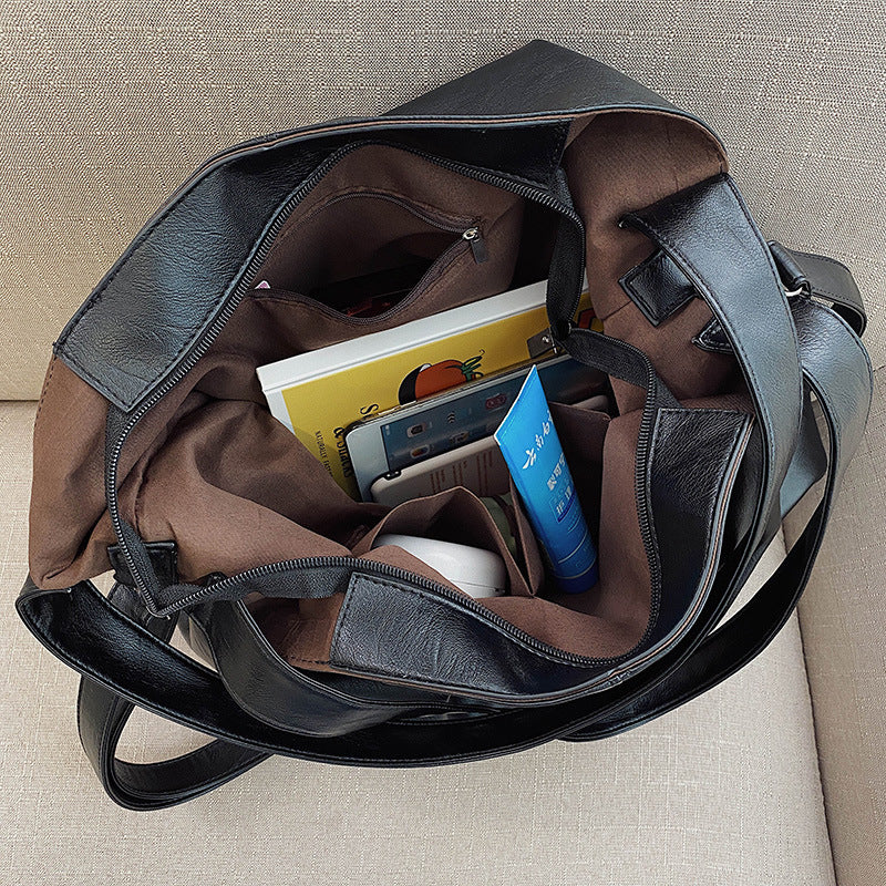 Durable Women's Korean Retro Hand-held Large Bags