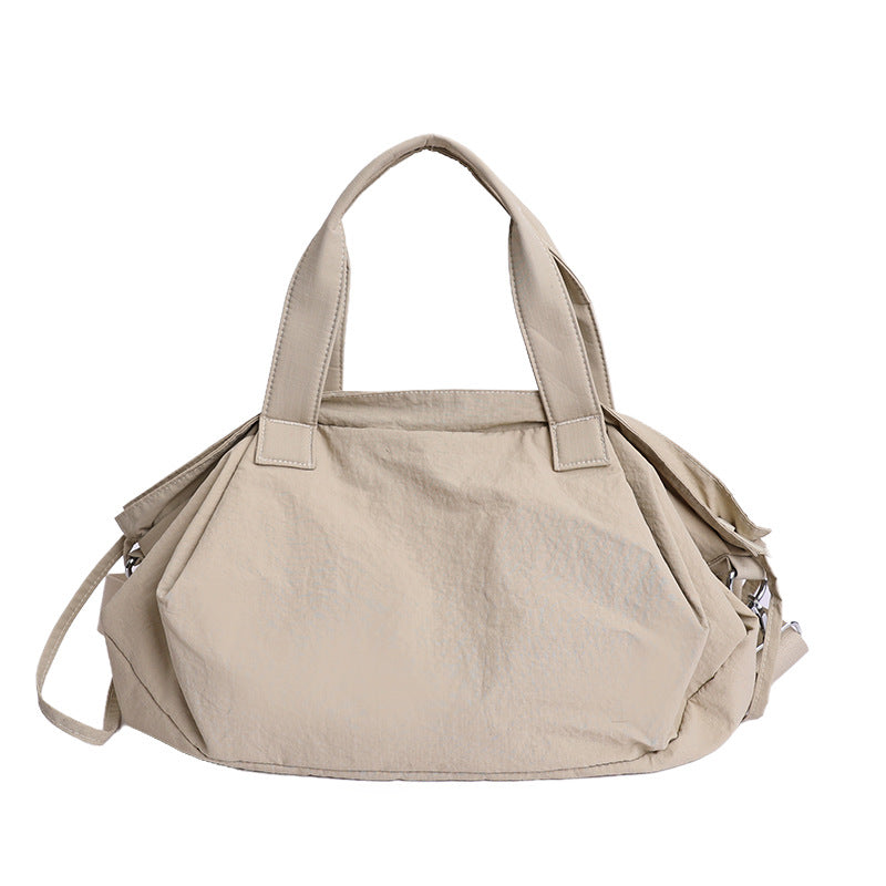 Women's Portable Korean Cloth Nylon Drawstring Bucket Bags