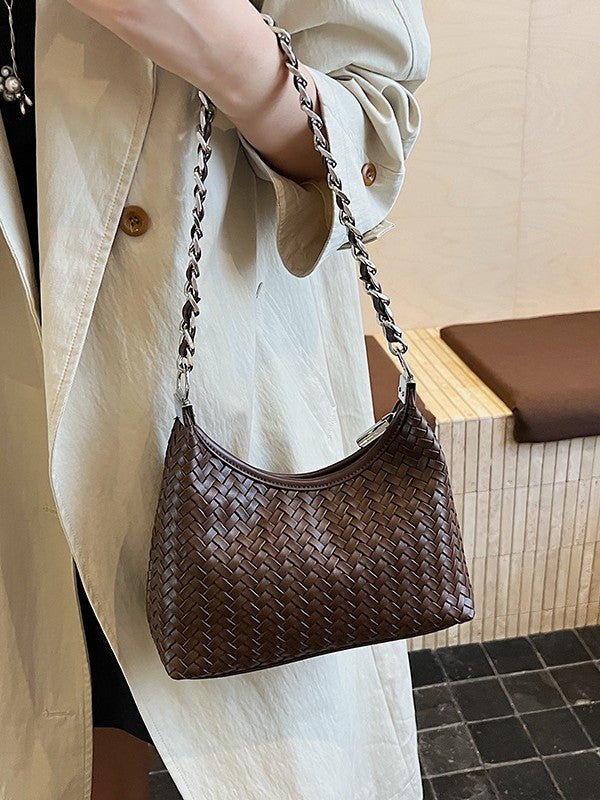 Fashionable Chain Woven Large Capacity Totes Bags