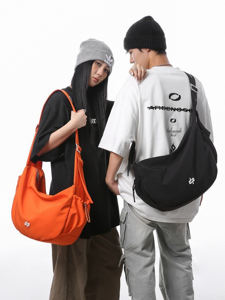 Fashion Green Canvas Solid Color Zipper Closed Design Commuter Large Men's Messenger Bag