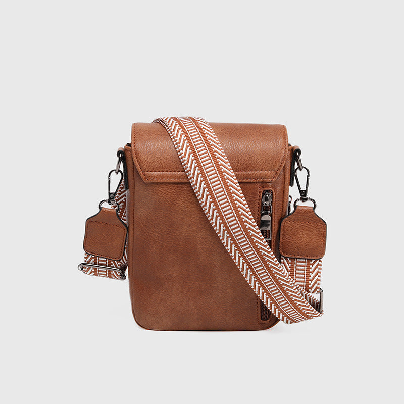 Women's Brown Retro Mini Commuter Fashion Wide Bags