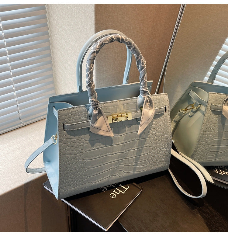 Western Style Height Stylish Textured Stone Bags