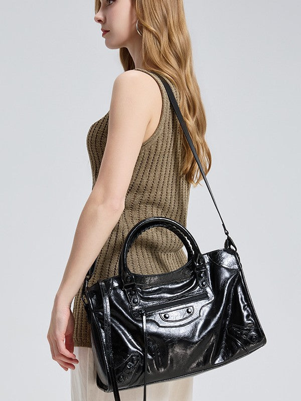 Women's Burst Retro Easy Matching Large Capacity Women's Handbag
