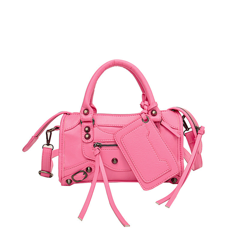 Trendy Cool Motorcycle Female Fashion Popular Portable Pink Bags