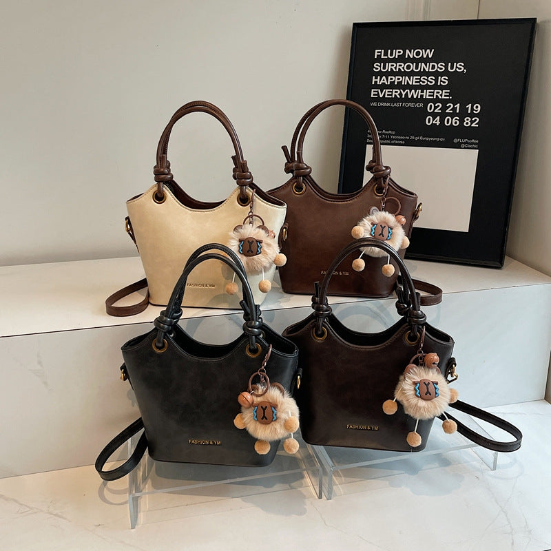 Women's High Sense Retro Winter Popular Texture Hand Cross Bags