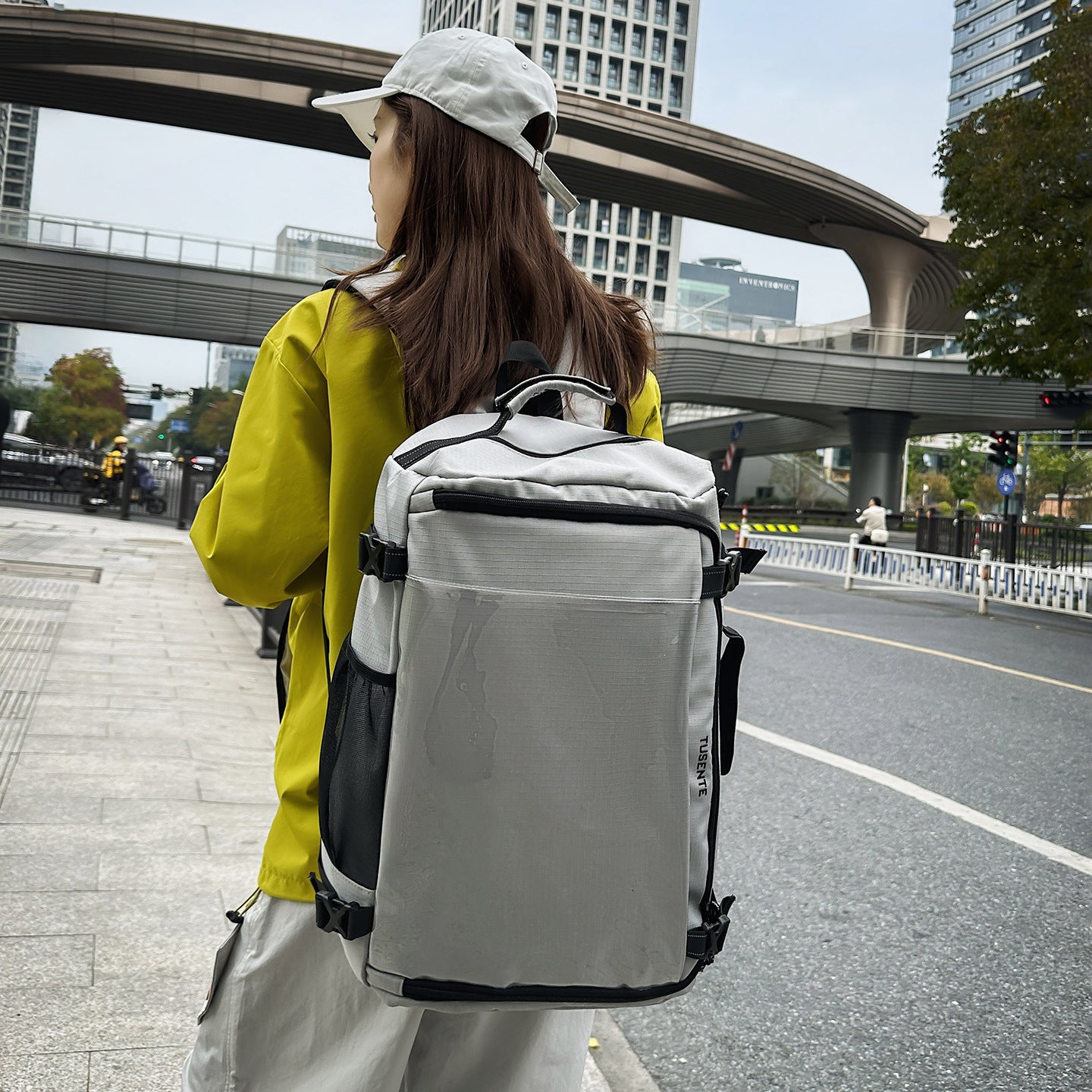 Couple Large Capacity Fashion Trend College Transparent Leisure Backpack