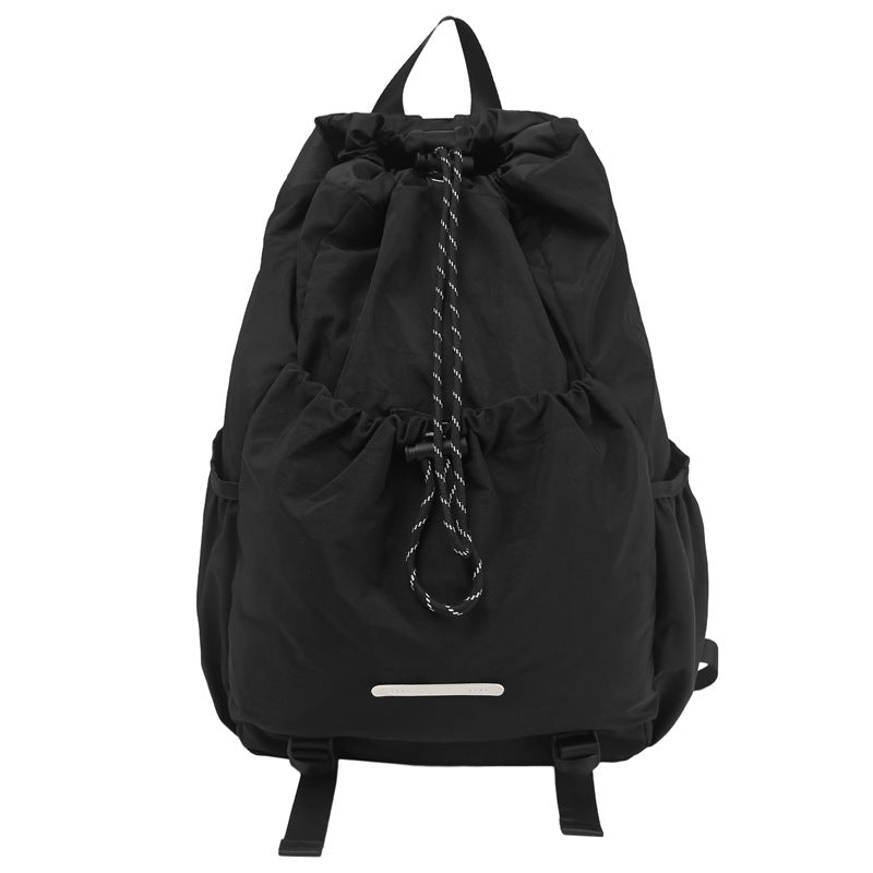 Creative College Couple Drawstring Vintage Unisex Leisure Backpack