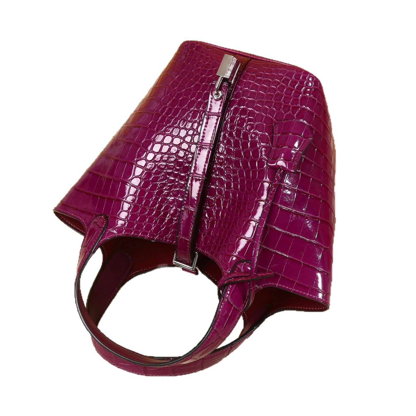 Women's Crocodile Belly Pattern Niche Classic High-grade Portable Bucket Bag