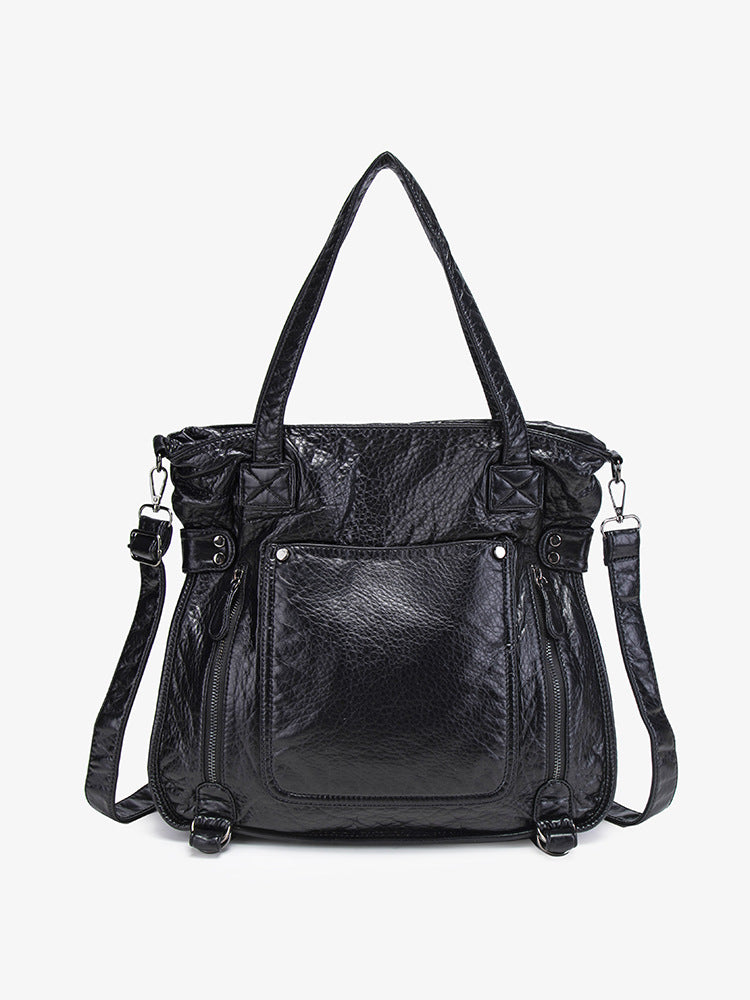 Fashion Stylish Women's Large Capacity Washed Tote Bag