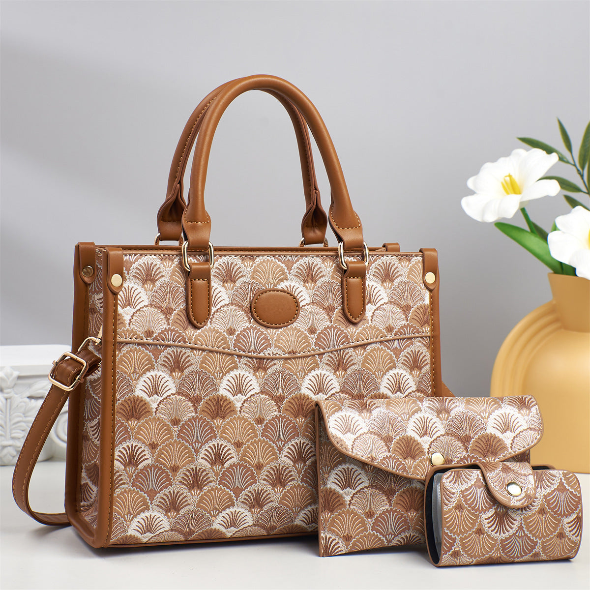 Women's Style Printed Large Capacity Textured Trendy Women's Handbag