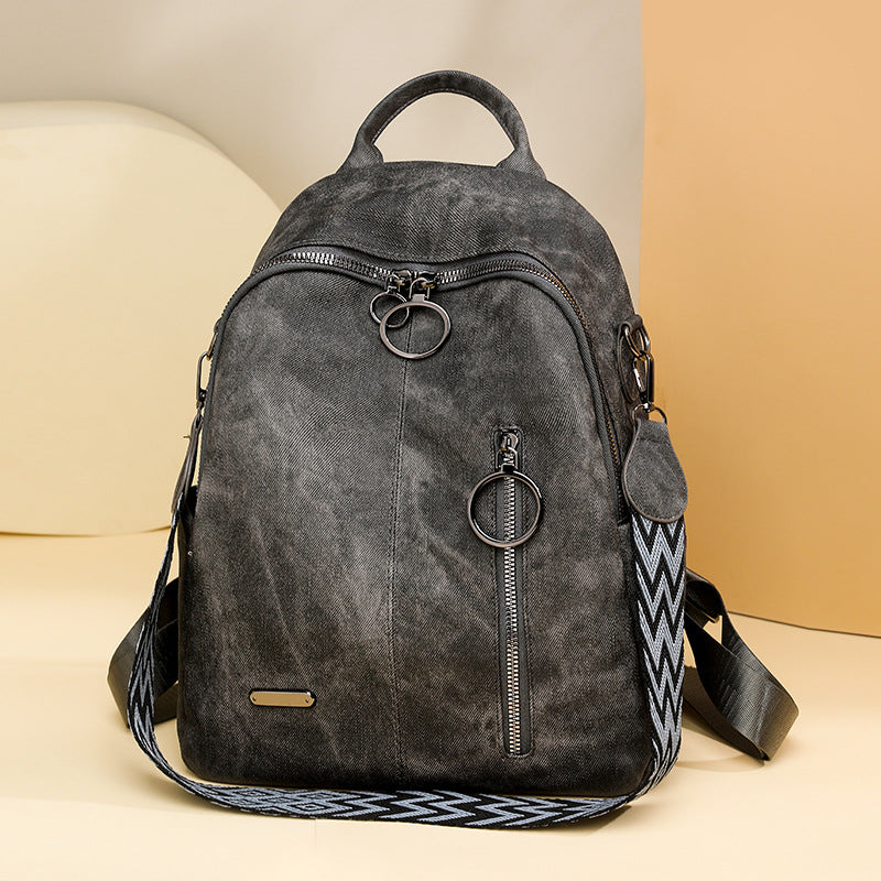 Women's Soft Leather Summer Retro Korean Style Large Capacity Women's Backpack