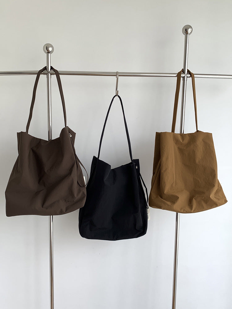 Women's Large Simple Capacity Oxford Cloth Solid Color Portable Bags