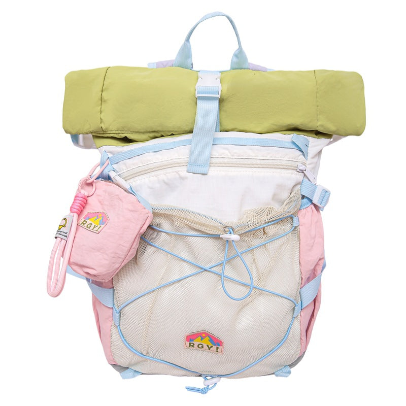 Women's Mori Style Good-looking Fresh Sweet Contrast Color Leisure Backpack