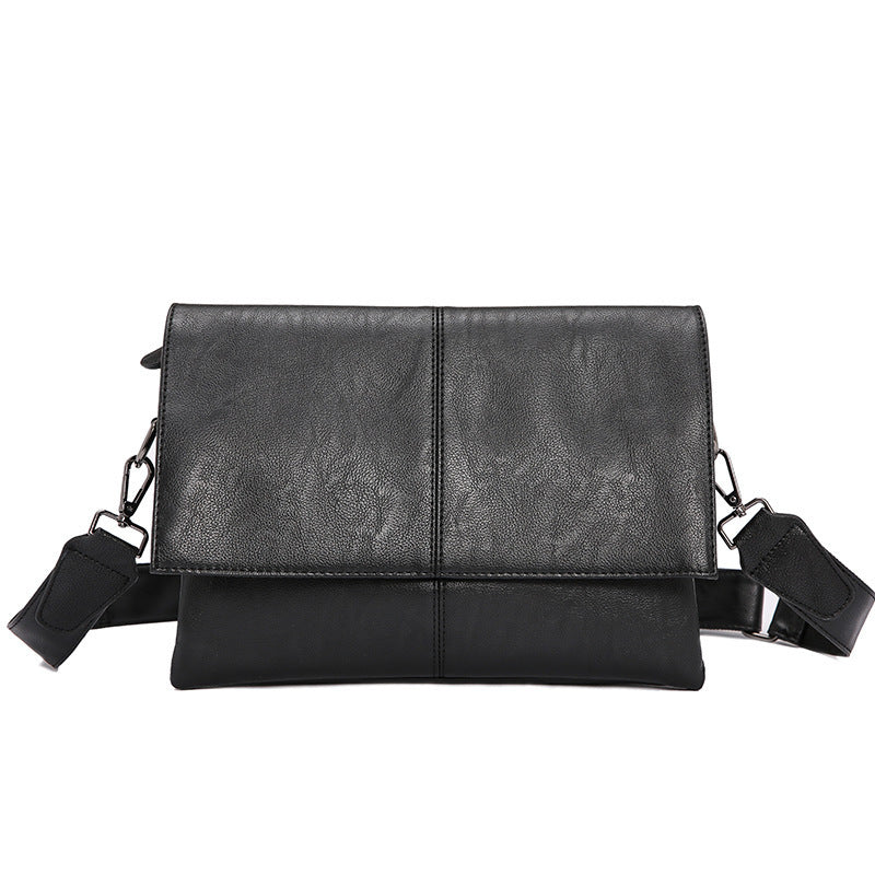 Men's Korean Style Retro Leather Business Large Shoulder Bags