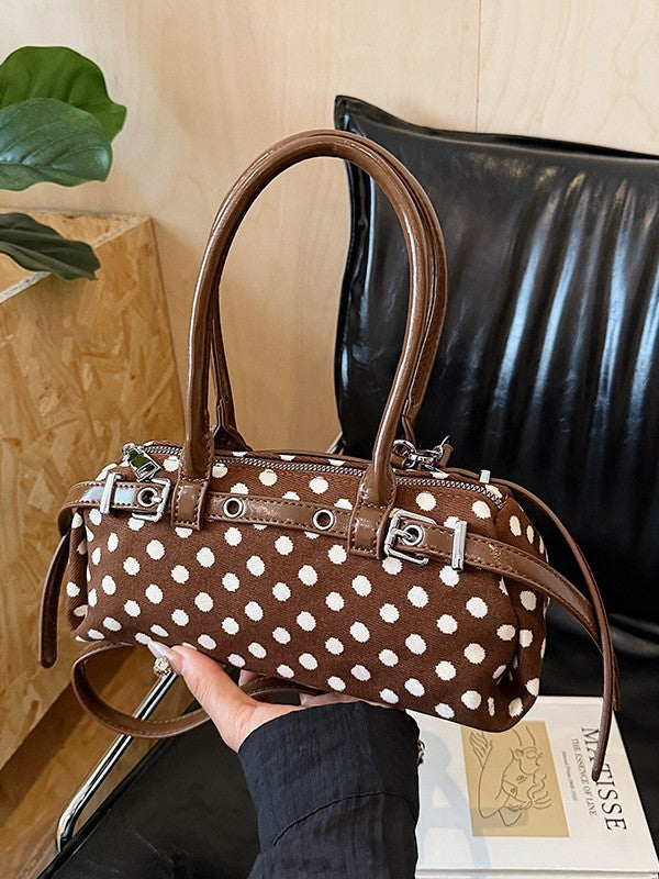 Women's Niche Polka Dot Top Handled Pillow Large Capacity Women's Shoulder Bag